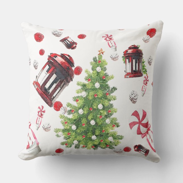 Weihnachten Kunstmuster Kissen (Vorderseite)