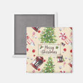 Weihnachten Kunstmuster Magnet (Vorderseite/Rückseite)