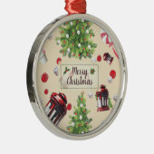 Weihnachten Kunstmuster Ornament Aus Metall (Rechts)