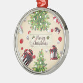 Weihnachten Kunstmuster Ornament Aus Metall (Links)