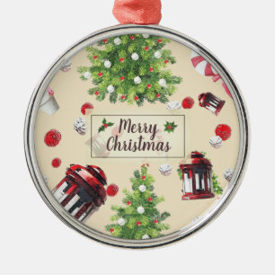 Weihnachten Kunstmuster Ornament Aus Metall