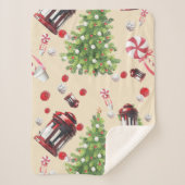 Weihnachten Kunstmuster Sherpadecke (Vorderseite)