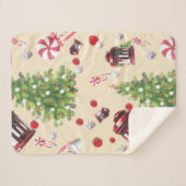 Weihnachten Kunstmuster Sherpadecke (Vorderseite (Horizontal))