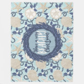 Weihnachten Küste Tropisches Meer Muschel Wreath - Fleecedecke (Vorderseite)