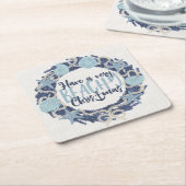 Weihnachten Küste Tropisches Meer Muschel Wreath - Rechteckiger Pappuntersetzer (angewinkelt)