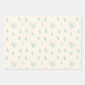 Weihnachten, Küstenfarbe, Aqua, Orange, Sand Geschenkpapier Set (Vorderseite 2)