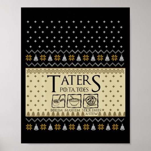 Weihnachten L O T R Kartoffeln Tatoes Koche sie Ma Poster (Vorne)