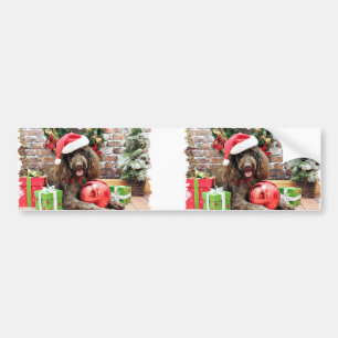 Weihnachten - LabraDoodle - Harley Autoaufkleber