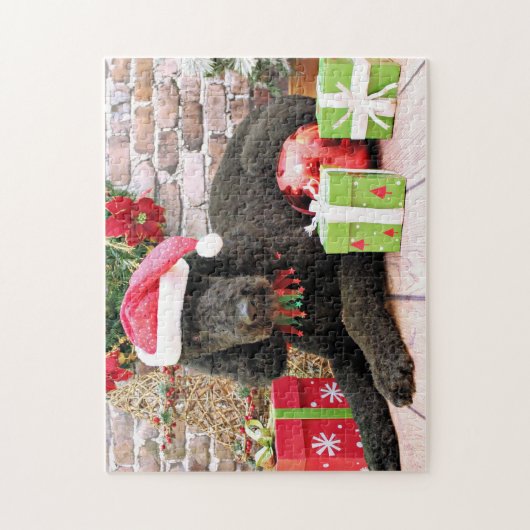 Weihnachten - LabraDoodle - Miller Puzzle (Vertikal)