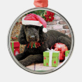 Weihnachten - LabraDoodle - Miller Silbernes Ornament (Vorne)
