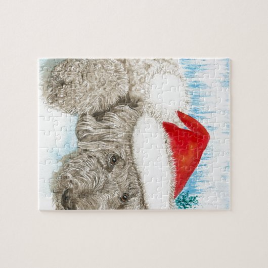 Weihnachten Labradoodle Puzzle (Horizontal)