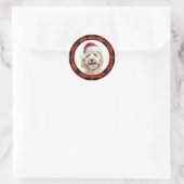Weihnachten Labradoodle Runde Aufkleber (Tasche)