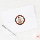 Weihnachten Labradoodle Runde Aufkleber (Umschlag)
