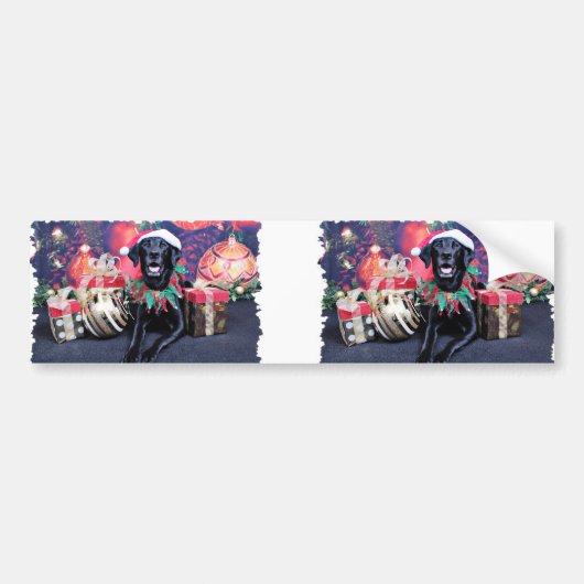 Weihnachten - Labrador - Fassbinder Autoaufkleber (Vorne)