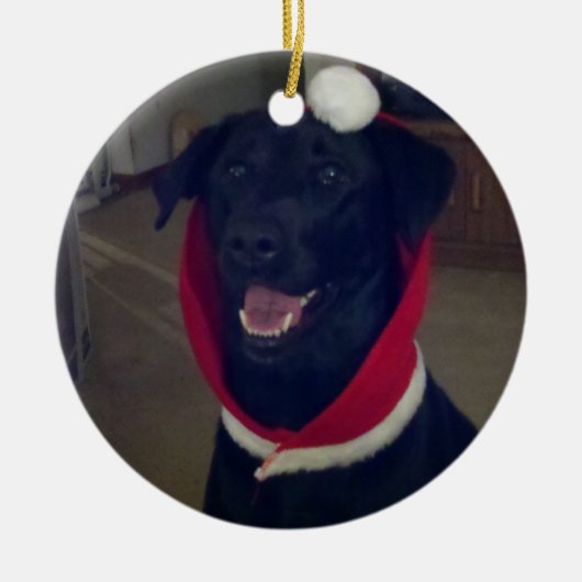 Weihnachten Labrador retriever Keramik Ornament (Vorne)