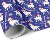 Weihnachten Labrador Retrievers im Schnee Geschenkpapier (Rolleneckpunkt)