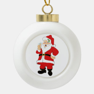 Weihnachten lächeln keramik Kugel-Ornament