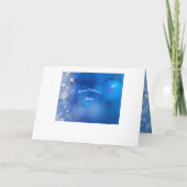 Weihnachten Lächeln Snowman Blau und Weiß (Rückseite)