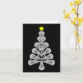 Weihnachten Lacrosse Tree Lacrosse Spielergeschenk Karte (Gelbe Blume)