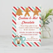 Weihnachten laden - heiße Schokolade und Plätzchen Einladung (Stehend Vorderseite)