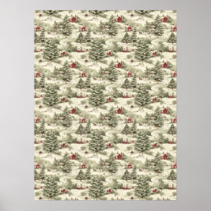 Weihnachten Land Winterlandschaft Poster