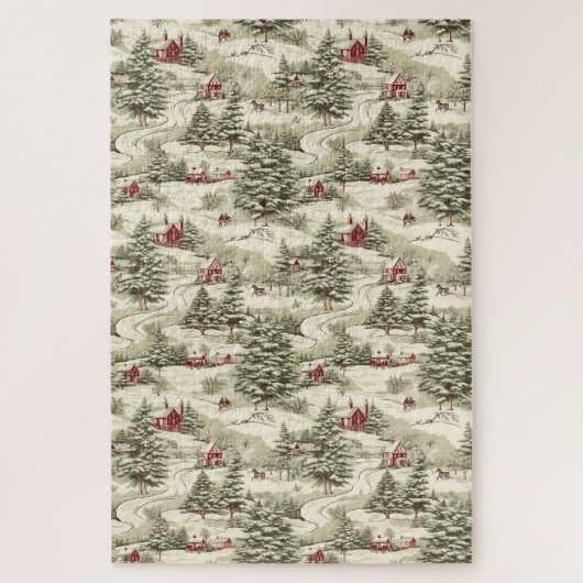 Weihnachten Land Winterlandschaft Puzzle (Vertikal)