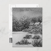 Weihnachten ländliche Hütten Schneeszene (Vorne/Hinten)