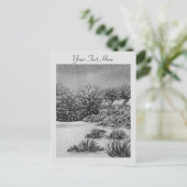 Weihnachten ländliche Hütten Schneeszene (Stehend Vorderseite)