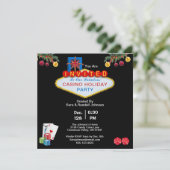 Weihnachten Las Vegas Casino Einladung (Stehend Vorderseite)