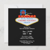 Weihnachten - Las Vegas Casino Party Einladung (Rückseite)