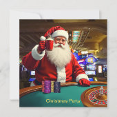 Weihnachten - Las Vegas Casino Party Einladung (Vorderseite)
