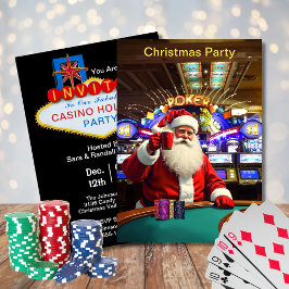 Weihnachten - Las Vegas Casino Party Einladung