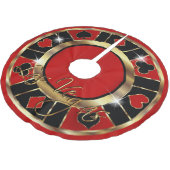 Weihnachten Las Vegas Stil Polyester Weihnachtsbaumdecke (Schrägansicht)