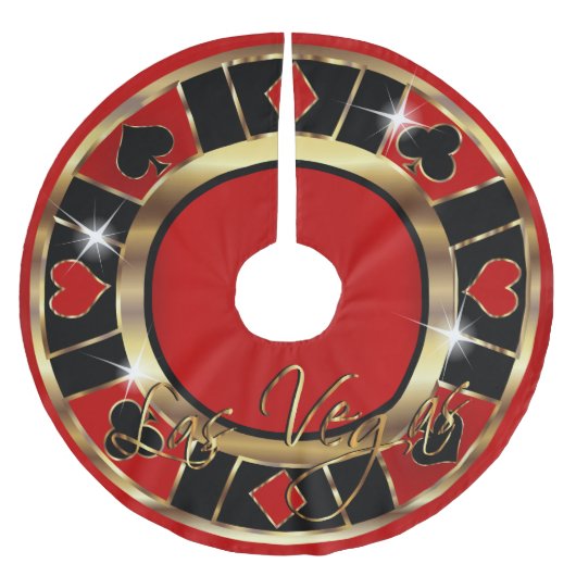 Weihnachten Las Vegas Stil Polyester Weihnachtsbaumdecke (Vorderseite)