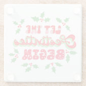 Weihnachten Lass Die Feierlichkeiten starten Sie d Glasuntersetzer (Rückseite)