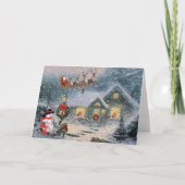 Weihnachten Lass es Snow Santa Sleigh Rentier (Vorderseite)