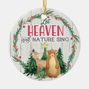 Weihnachten Lasse Himmel und Naturring Keramik Ornament