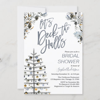 Weihnachten Lass's Deck the Halls Brautparty Invit Einladung