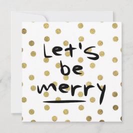 Weihnachten Lasst uns frohe Gold Foil Dots Muster 
