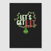 Weihnachten - Lasst uns Lit Classic bekommen Magnetkarte (Vorderseite)