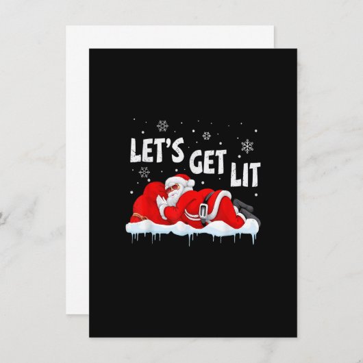 Weihnachten Lasst uns Weihnachten trinken Funny tr Einladung (Vorne/Hinten)