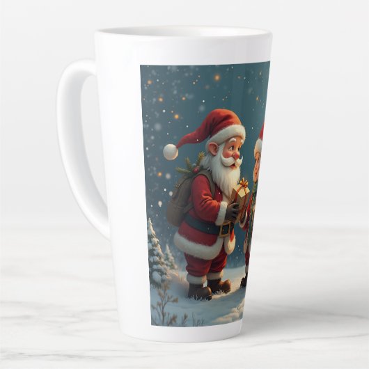 Weihnachten Latte Tasse (Linke Ecke)