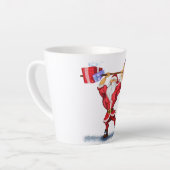 Weihnachten Latte Tasse Bodybuilder Santa mit Gesc (Linke Ecke)