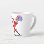 Weihnachten Latte Tasse Bodybuilder Santa mit Gesc (Rechte Ecke)