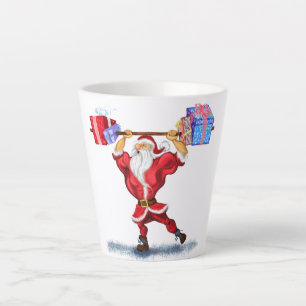 Weihnachten Latte Tasse Bodybuilder Santa mit Gesc
