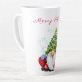 Weihnachten Latte Tasse Gnome mit Geschenk für Sie (Linke Ecke)