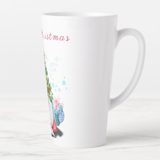 Weihnachten Latte Tasse Gnome mit Geschenk für Sie (Rechts)
