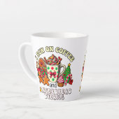 Weihnachten Latte Tasse läuft auf Kaffee und Ingwe (Linke Ecke)
