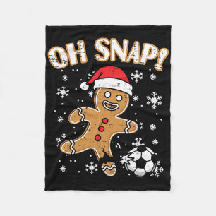 Weihnachten Lebkuchen Fußball Oh Snap Lustiges Xma Fleecedecke