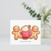 Weihnachten-Lebkuchen-Kakaokarte (Stehend Vorderseite)